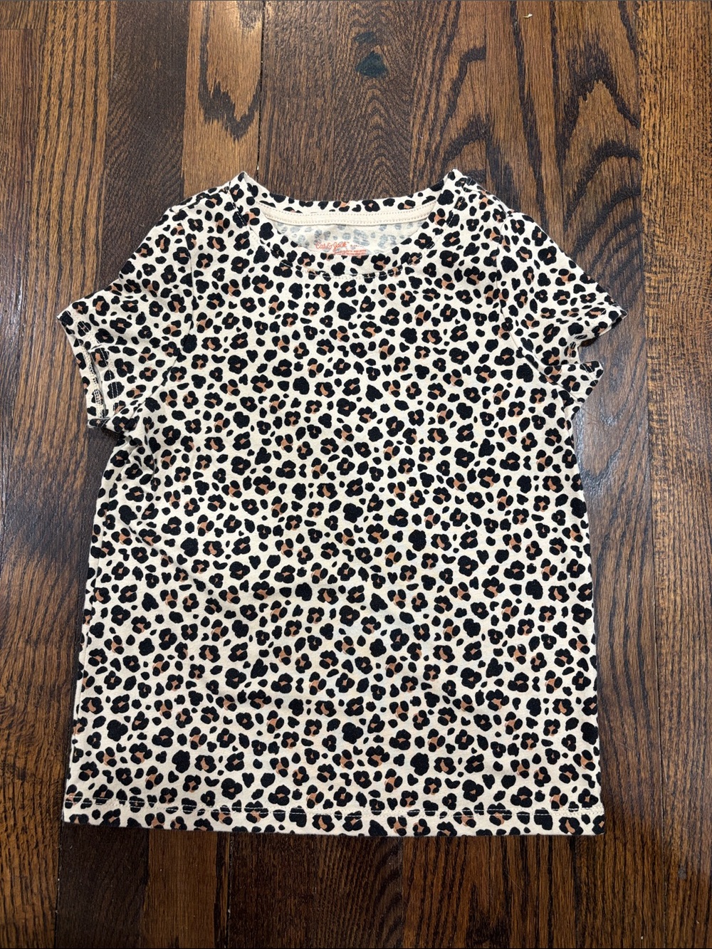 Cat & Jack Leopard Print Short Sleeve Tee size 6/7